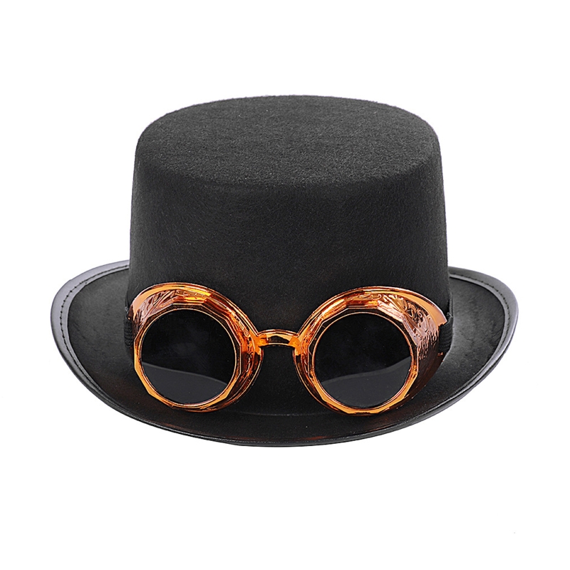 Women'S Victorian Era Accessories - Funny Party Black Top Hat with