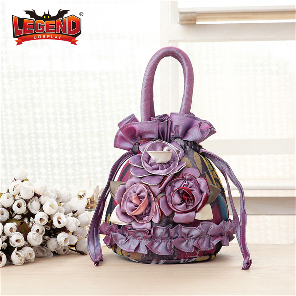 Women'S Victorian Era Accessories - Historical Era Drawstring Bucket HandBags Lady
