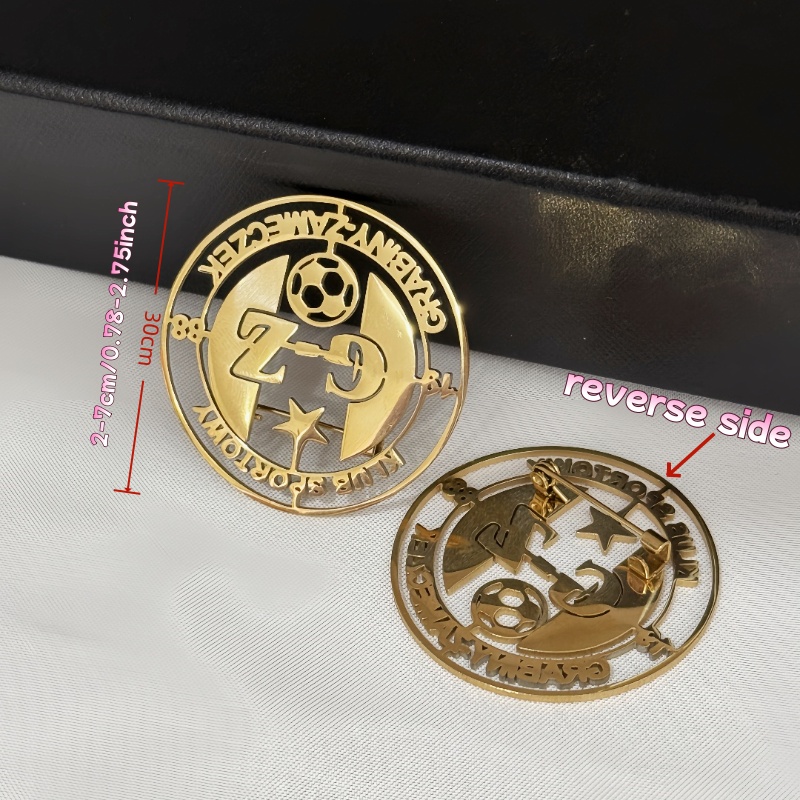Custom Logo Brooch Simple Crea - Women Accessories Logo ulasan dan harga