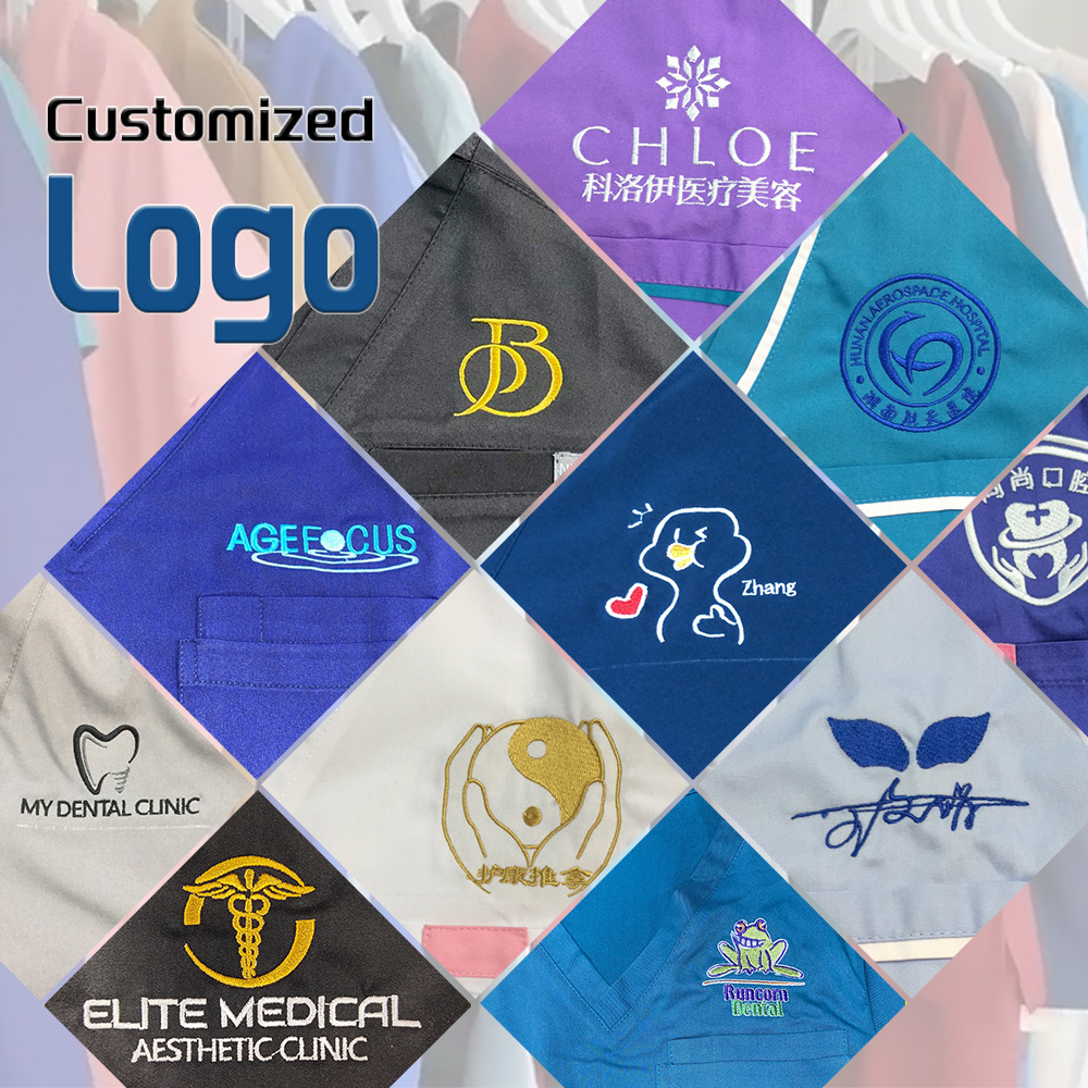 Customized Logo Scrub Uniform  - Women Accessories Logo ulasan dan harga