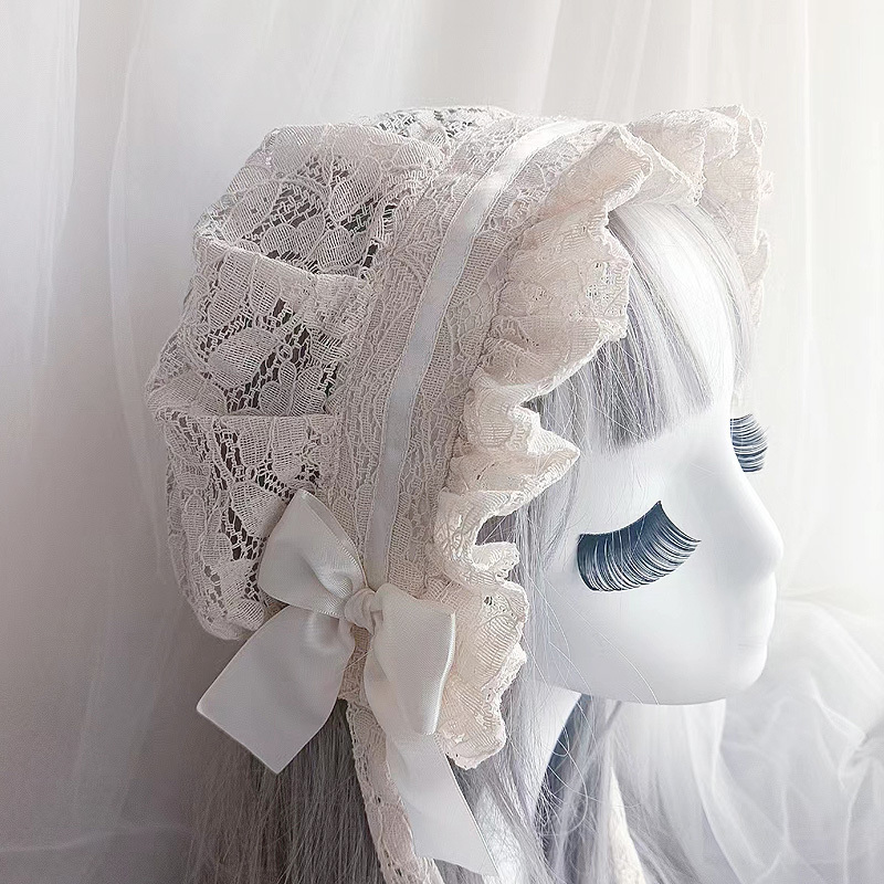 Retro Adjustable Lace Bonnet H - Women'S Victorian Era Accessories ulasan dan harga