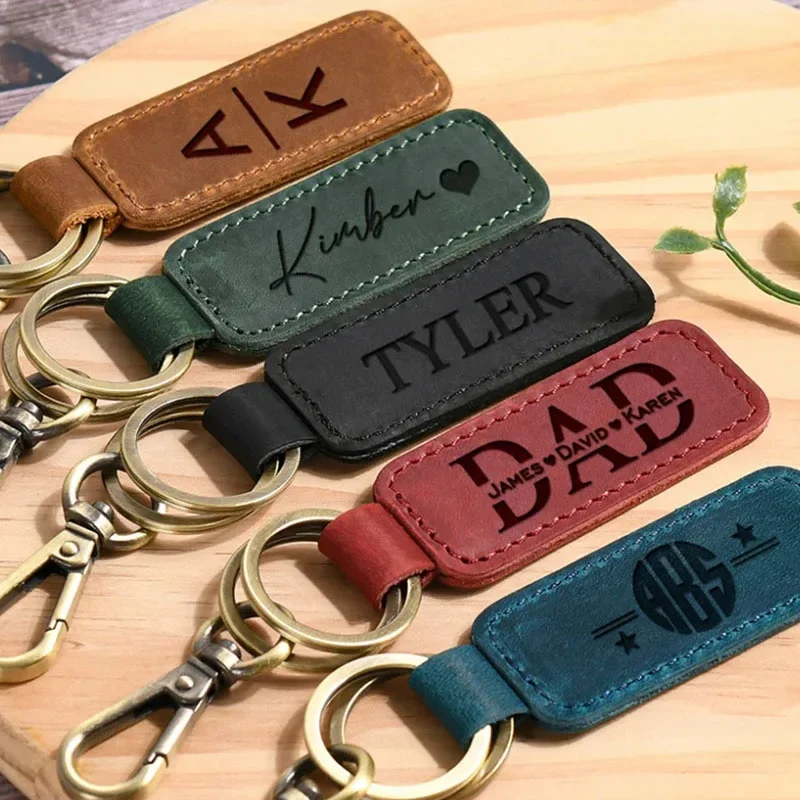 Laser Custom Logo Leather Keyc - Women Accessories Logo ulasan dan harga