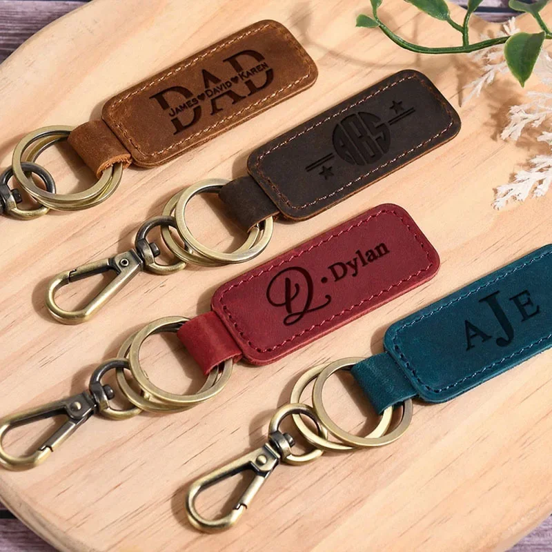 Laser Custom Logo Leather Keyc - Women Accessories Logo ulasan dan harga