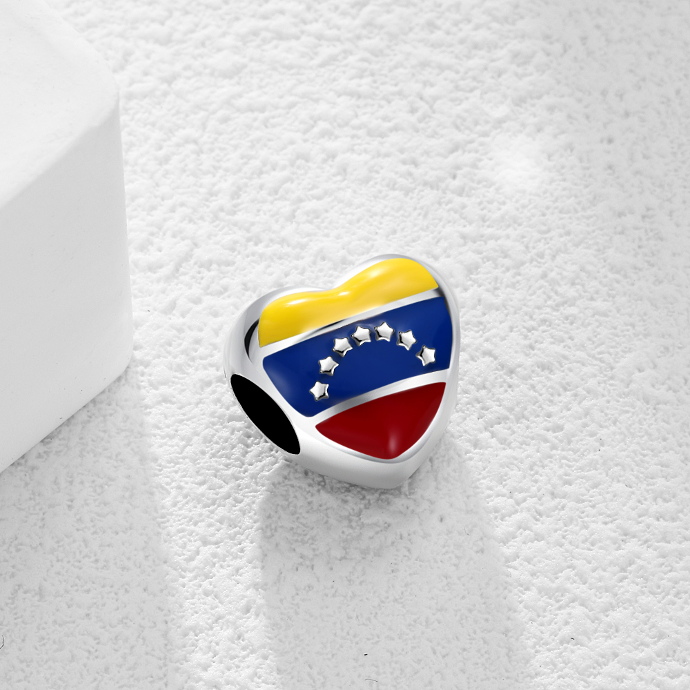31 Countries Flag Heart Charms - Women Accessories Usa ulasan dan harga