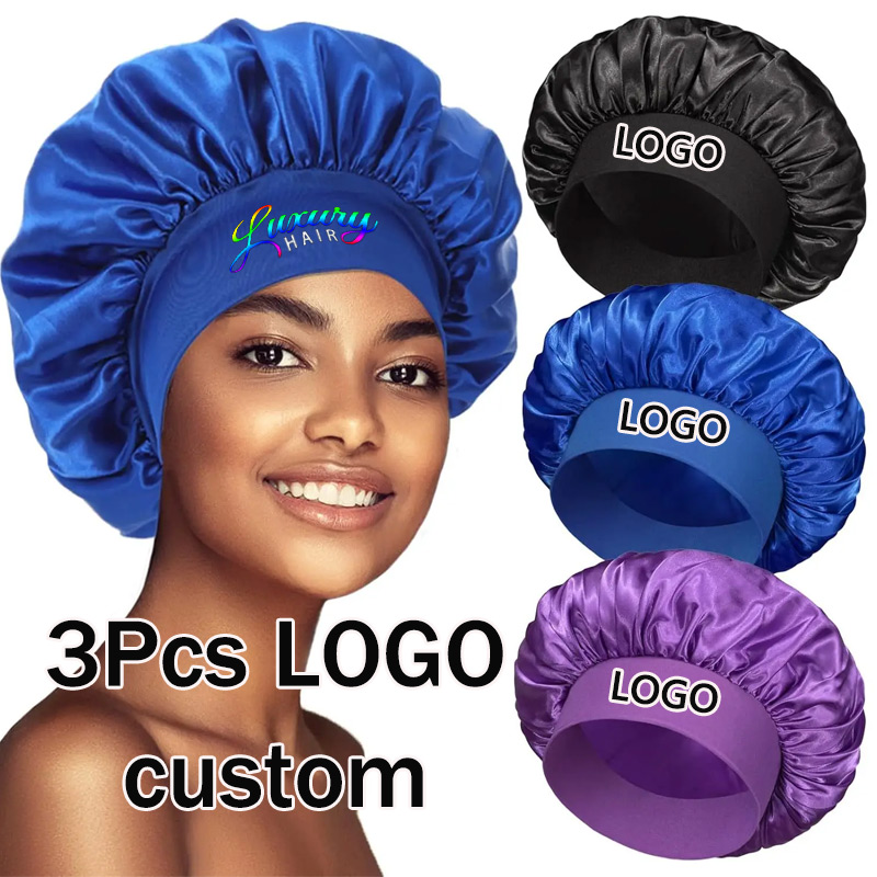 Comfy Satin Hair Bonnet 3 Pack - Women Accessories Logo ulasan dan harga
