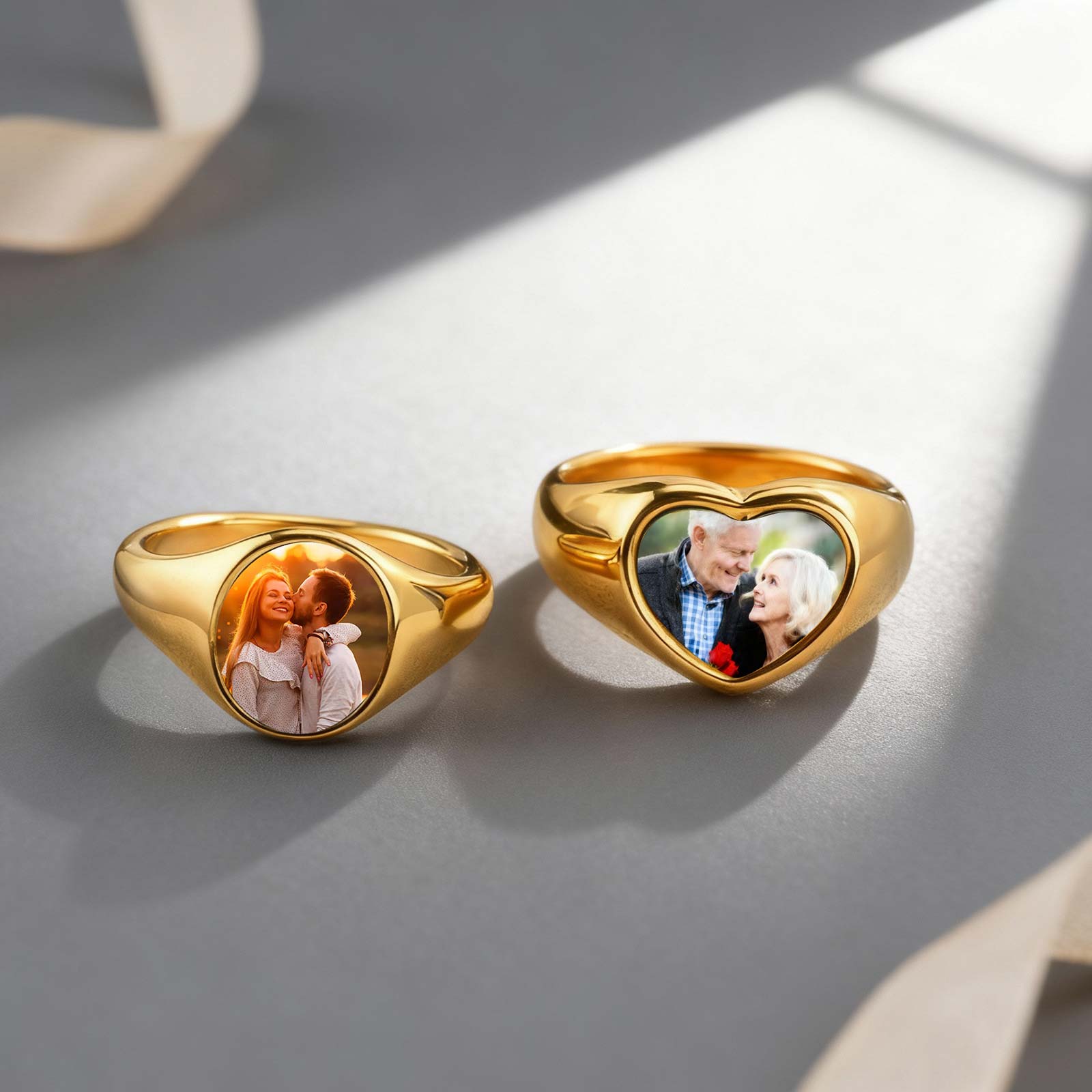 Custom Photo Signet Ring for W - Women Accessories Logo ulasan dan harga