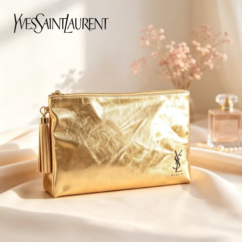 YSL Golden Cosmetic Bag, Porta - Women Accessories Pouch ulasan dan harga