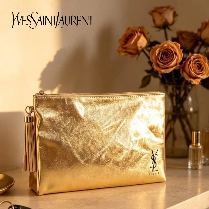 YSL Golden Cosmetic Bag, Porta - Women Accessories Pouch ulasan dan harga