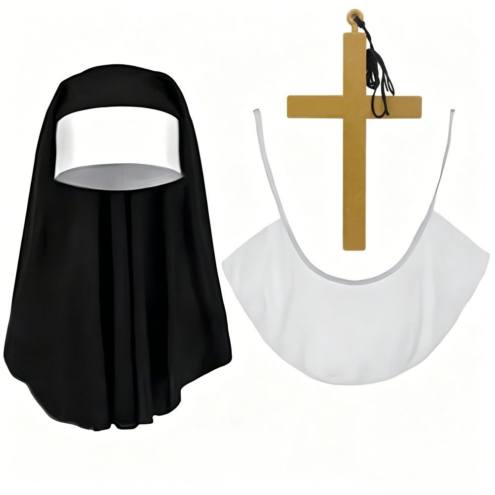 1/3Pcs Creative Nun Costume Se - Women'S Victorian Era Accessories ulasan dan harga
