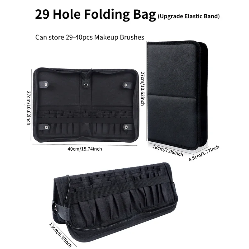 29/23 Holes Foldable Makeup Br - Women Accessories Pouch ulasan dan harga