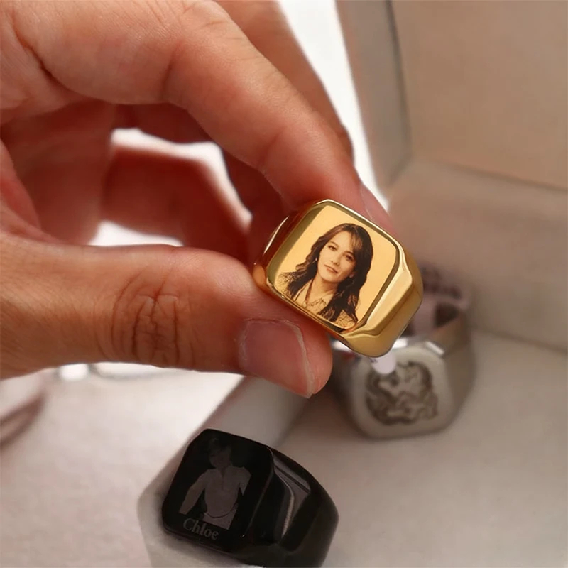 Stainless Steel Jewelry anillo - Women Accessories Logo ulasan dan harga