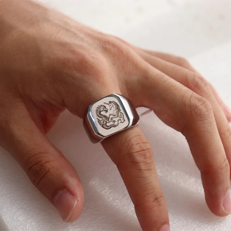 Stainless Steel Jewelry anillo - Women Accessories Logo ulasan dan harga